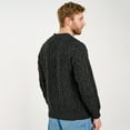 thumbnail image 2 of SAOL 100% Merino Wool Men's Aran Cable Knit Irish Sweater Fisherman Pullover, 2 of 7