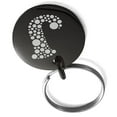thumbnail image 4 of Stainless Steel Letter J Initial Dotted Monogram Engraved Small Medallion Circle Charm Celtic Keychain Keyring, 4 of 5