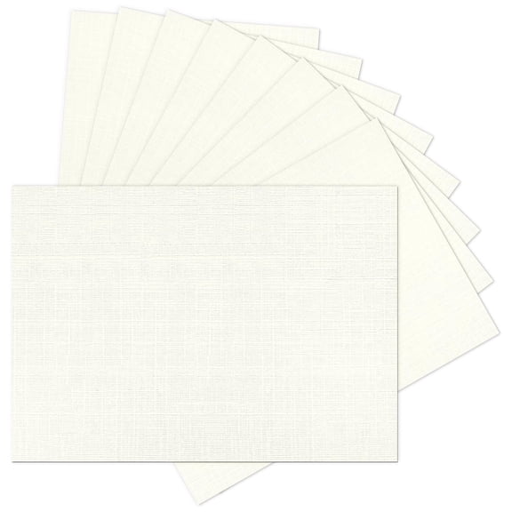 5x7 Ivory Linen Paper Textured Cardstock, Goefun Light Cream Wedding Invitation Cardstock 80 lb Linen Paper for Printing, Invitations, Arts & Crafts and Business Cards,100 Pack