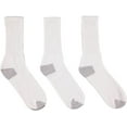 thumbnail image 5 of Mens & Womens Lightweight Cotton Crew Socks Bulk, Homeless Donation Cheap, Wholesale Sock (72 Pairs White Mens / Gray Heel and Toe), 5 of 5