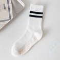 thumbnail image 4 of Xfvqtps Womens Crew Socks with Grips Stripes Breathable Non Slip Indoor Socks for Fitness Gym, 4 of 6