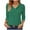 A01_Army Green, variant on Women's Polka Dot Print V Neck 3/4 Sleeve Basic Tee Casual Layering T-Shirt Three Quarter Length Round Hem Comfort Stretch Fashion Top Spring