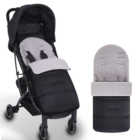 HioHa Universal Baby Stroller Footmuff, Winter Warm Pram Sack with 5-Point Harness Opening, Windproof & Water-Resistant, Machine Washable Cosy Liner for Newborn to Toddler, Fits Most Strollers