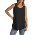 thumbnail image 5 of loopsun Plus Size Tops for Womens,Womens Summer Tops,Summer Women Solid Color Round Neck Pocket Sleeveless Casual Tee Tops Tank Black M, 5 of 5
