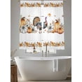 thumbnail image 5 of Thanksgiving Sheer Curtains 63 inches Long, Pumpkin Turkey Maple Leaf Fall Sunflower Light Filtering Sheer Window Curtains Rod Pocket Voile Drapes for Bedroom Living Room, 2 Panels 52"W x 63"L, 5 of 7