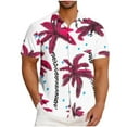 thumbnail image 2 of UVEASISHA Men's Big and Tall Hawaiian Shirt Button Down Casual Floral Shirts Summer Short Sleeve Regular Fit Aloha Shirt Tropical Beach Vacation Shirts Red XXL, 2 of 6