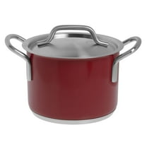 HUBERT® Saucepan Single-Ply 3 3/10 Liter Red Stainless Steel Sauce - 7 2/25"Dia x 5 11/100"H