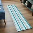 thumbnail image 3 of Runner Rug 2 x 6 Ft, Grey Blue Striped Washable Non-Slip Floor Mat for Kitchen Hallway/Entryway, Farmhouse Stripes Modern Abstract Art Long Kitchen Runner Area Rugs for Living Room, Low-Profile, 3 of 8