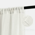 thumbnail image 7 of XWZO Linen Semi Sheer Curtains,Privacy Enhancing & Light Filtering Rod Pocket Drapes for Living Room with Tiebacks(Ivory,W42 x L54 Inch,2 Panels), 7 of 7