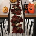thumbnail image 5 of Retro Halloween Table Runner, Gothic Roses Skull Pattern Table Runners for Kitchen Dinner Table, Halloween Decorations Party Favors, 5 of 5