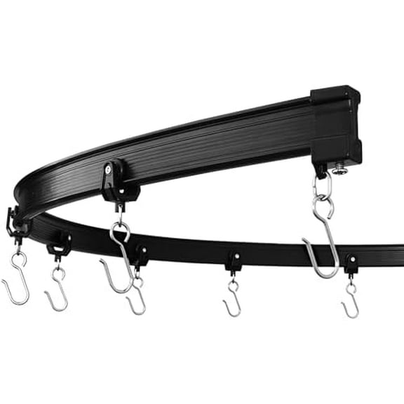 Black Flexible Ceiling Curtain Track, Ceiling Track, Curtain Track Ceiling Mount, Curtain Rail, Ceiling Curtain Rod, Sliding Curtain Track System (8 ft)
