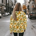thumbnail image 3 of FOR U DESIGNS Vintage Sunflower Womens Oversized Hoodies Sweatshirts Hooded Pullover Tops Sweaters Casual Comfy Size 2XL Thick Hoodie for Women Activewear Winter, 3 of 7