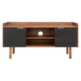 thumbnail image 2 of SAFAVIEH Diara 2-Shelf 2-Door Media Stand Walnut / Black, 2 of 7