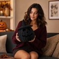 thumbnail image 6 of Orangide Halloween Decor Pumpkin Basket with Lid Black Wicker Resin Ornament Handmade Tabletop Decor for Party Home Shelf Centerpiece Fall Decoration, 6 of 6