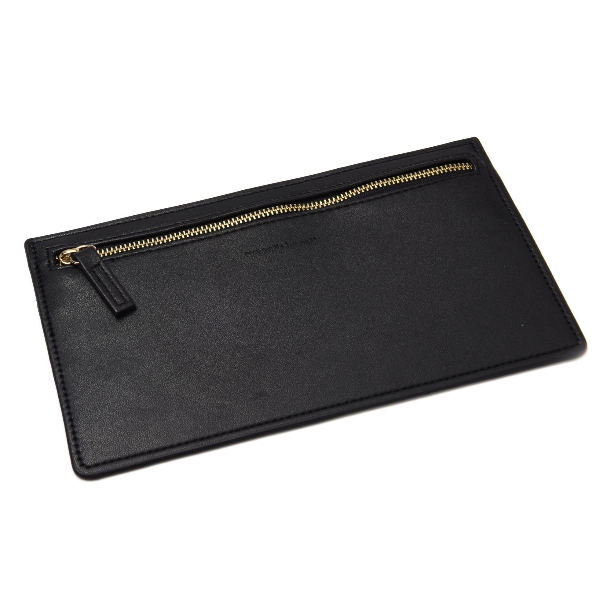 russell+hazel Black Vegan Leather Pencil Case