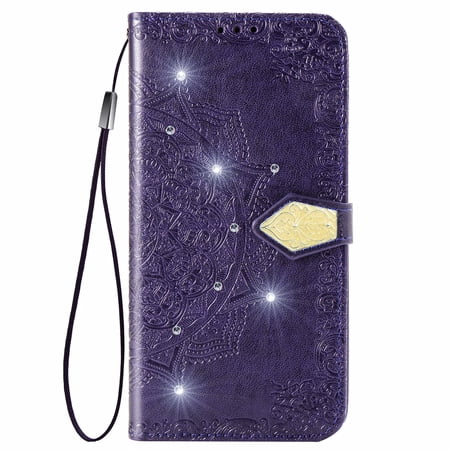MZCHENYI phone case for HUAWEI Honor50 Lite Wallet Case for Women, Luxury PU Leather Folio Cover Card Holder Folding Phone Case