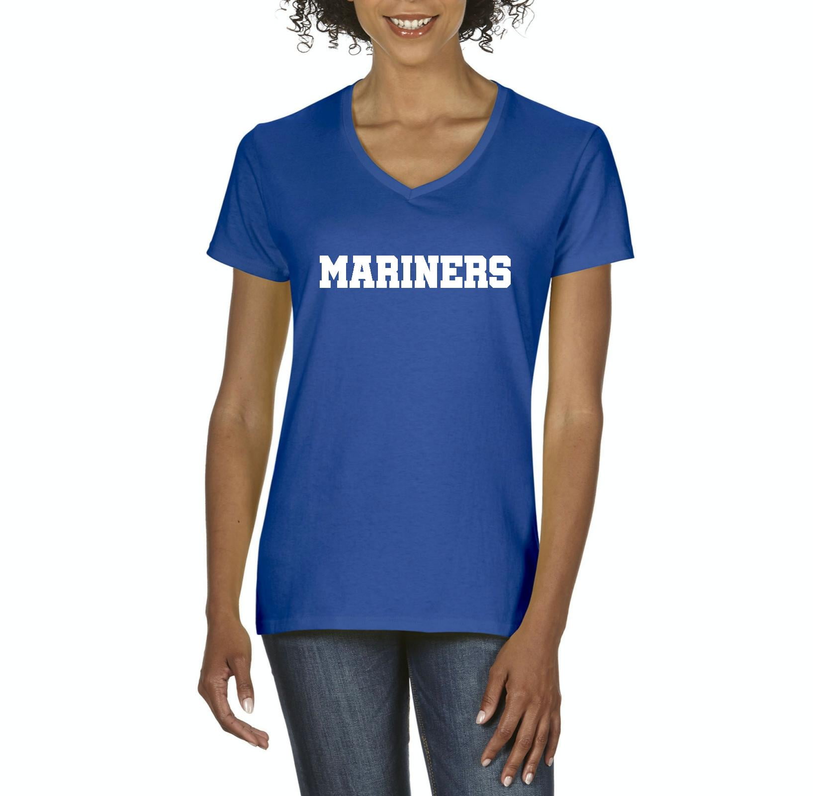 Women's T-Shirt V-Neck Short Sleeve - Mariners 