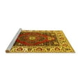 thumbnail image 2 of Ahgly Company Machine Washable Indoor Square Persian Yellow Traditional Area Rugs, 7' Square, 2 of 4