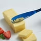 thumbnail image 2 of Cuchillo de mantequilla plateado, esparcidor de acero inoxidable 3 en 1, ranuras para triturar bordes dentados de fácil sujeción para pan, mantequilla, queso, mermelada, 2 of 5