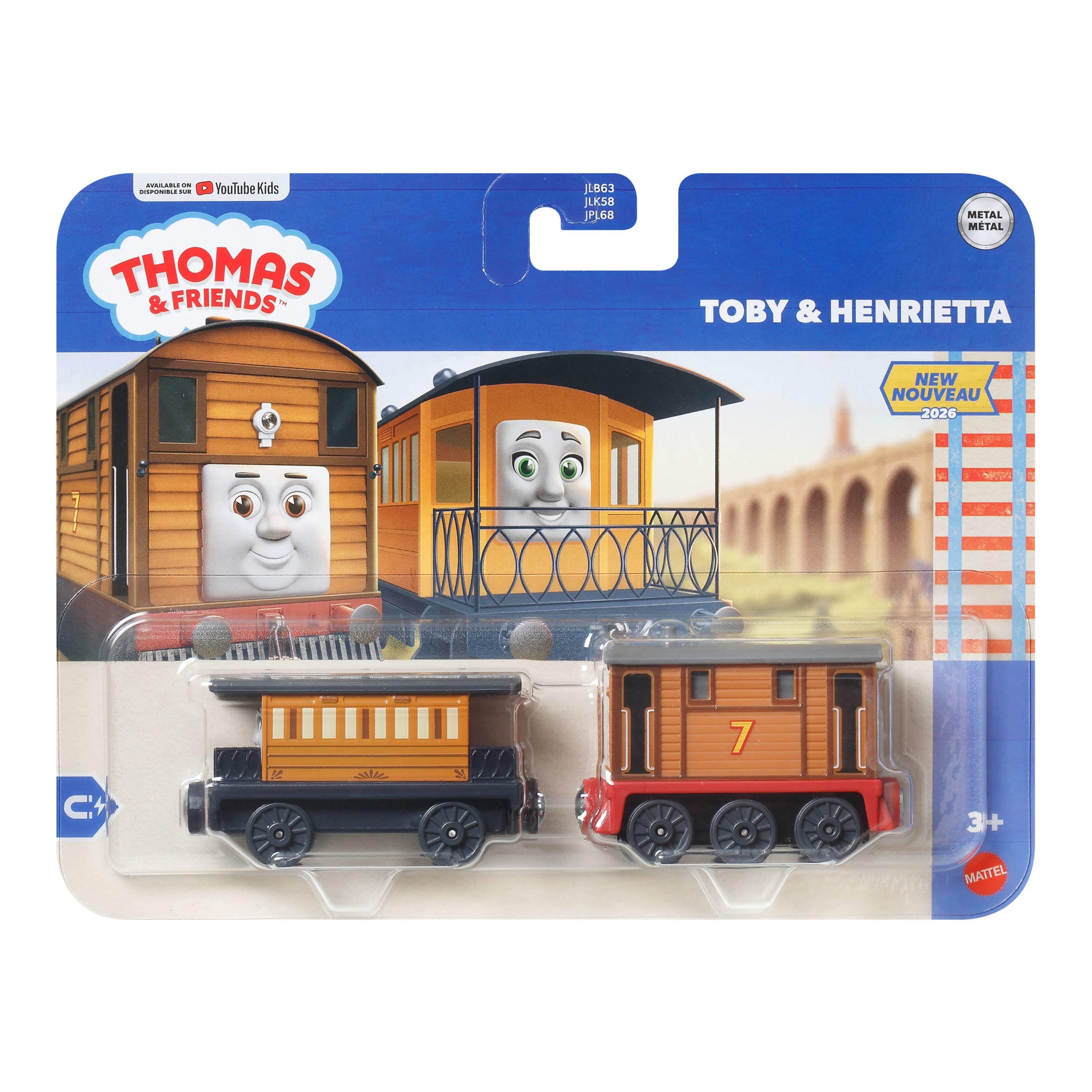 Thomas & Friends by Fisher-Price Die-Cast Toby Engine & Henrietta, Quarry Line Duo 2-Pack