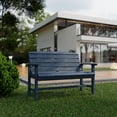 thumbnail image 2 of Wildridge Classic Bench, Patriot Blue - Outdoor Weather Resistant Poly Lumber Bench for Patio, Deck, Garden, 2 of 4