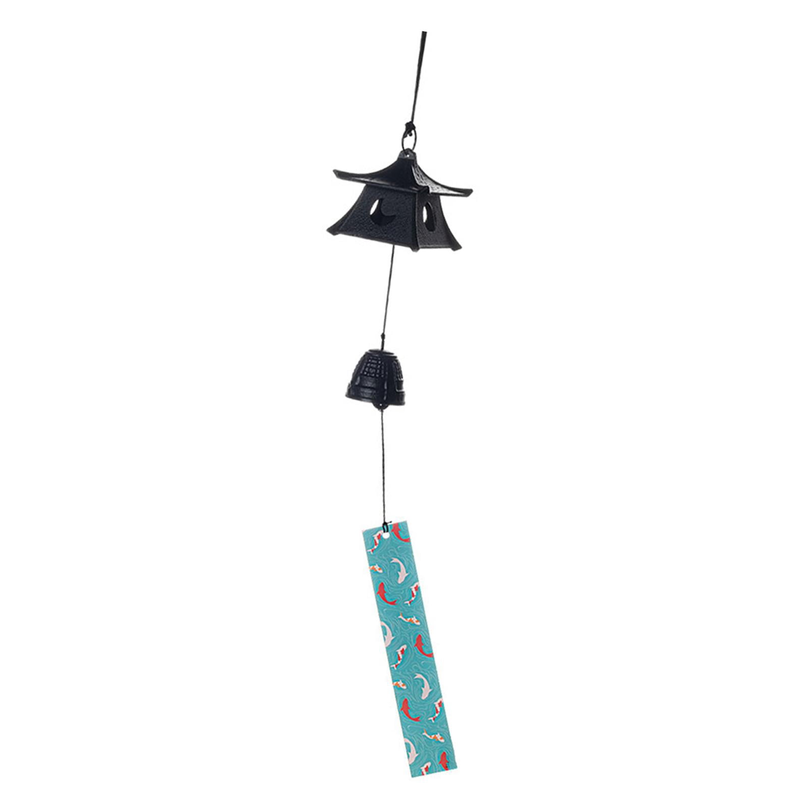 Fzaqwen Cast Iron Wind Chime Hanging Ornament Premium Art Crafts Windchime Wind Bell for Style B