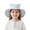 Light Blue, variant on Girls Hat Cat Ear Wide Brim Bucket Hats Sun Protection Kids Summer Outdoor Travel Sun Hat With Adjustable Chin Strap