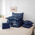 thumbnail image 6 of Feelyou Shark Coral Twin Bedding Sets 7pcs, Blue Cartoon Sea Animal Bedding Comforter Set, 6 of 8