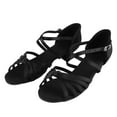 thumbnail image 1 of Zapatos de baile latino negros suaves y cómodos para niñas, talla 31, 1 of 8