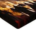 thumbnail image 2 of Ambesonne Zombie Fitted Sheet, Burning Town Chaos, Twin XL Size, Amber Mauve Seal Brown, 2 of 3
