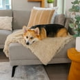 thumbnail image 6 of Best Friends by Sheri Calming Shag Dog Blanket – Ultra Soft Faux Fur Pet Throw, Anxiety-Relief, Lightweight Warm Bed Cover for Dogs and Cats, Machine Washable, Taupe, 30" x 40", 6 of 7