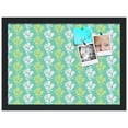 thumbnail image 2 of PinPix 18x13 Custom Cork Bulletin Board Floral Green Leaf Poster Board Has a Fabric Style Canvas Finish, Framed in Floral Green Leaf, by ArtToFrames (PinPix-554), 2 of 6
