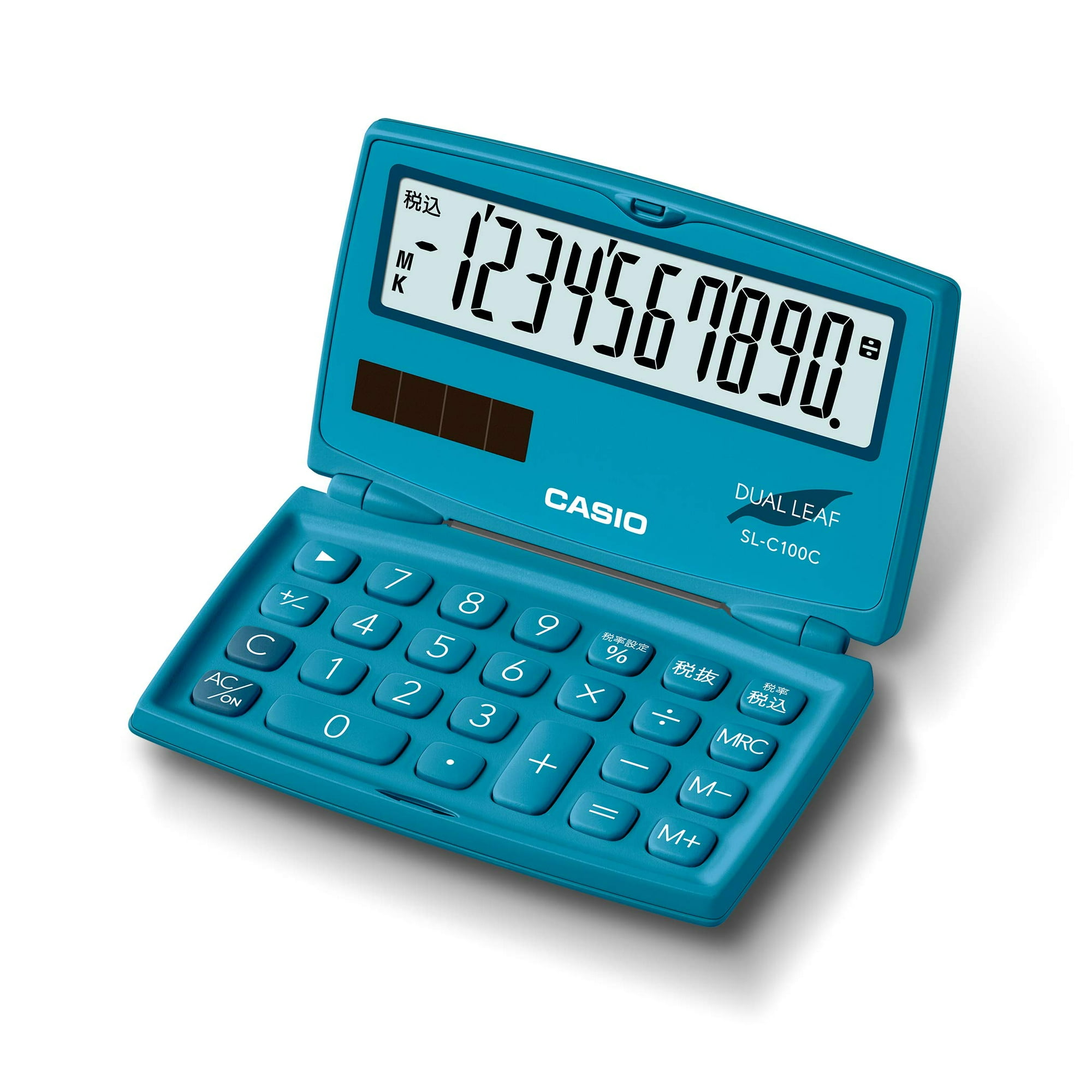 Casio CASIO calculator 10 digits lake blue folding notebook type SL C100C BU N Walmart