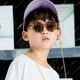 thumbnail image 2 of Gafas de sol para niños, estilo retro, con montura redonda pequeña y efecto leopardo, para niñas y niños (montura con efecto leopardo y lentes marrones), 2 of 6