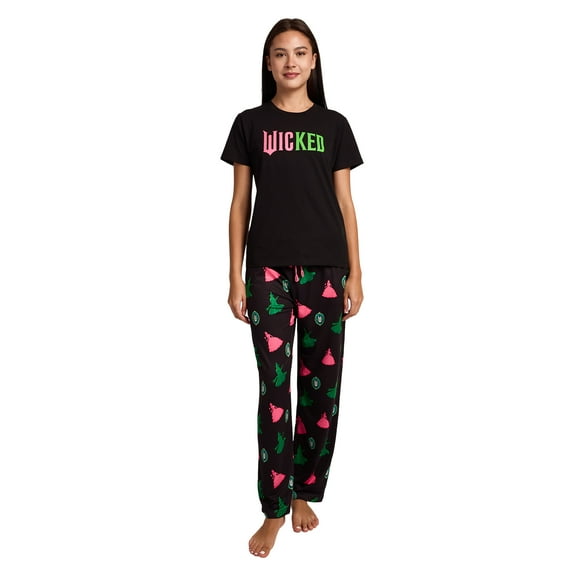 Wicked Glinda & Elphaba Silhouettes Women's 2-Pack Pajama Set-XXL