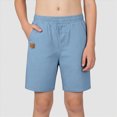 thumbnail image 2 of KPOPLK Boys Chino Shorts - Lightweight Cotton Straight Fit Chino Shorts Casual School Uniform Shorts for Boys with Button Closure Light Blue 12-13 Years, 2 of 4