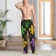 thumbnail image 2 of Balery Mardi Gras1 Pantalones de pijama para hombre, pijama ultraligero, pantalón de descanso-X-Large, 2 of 6