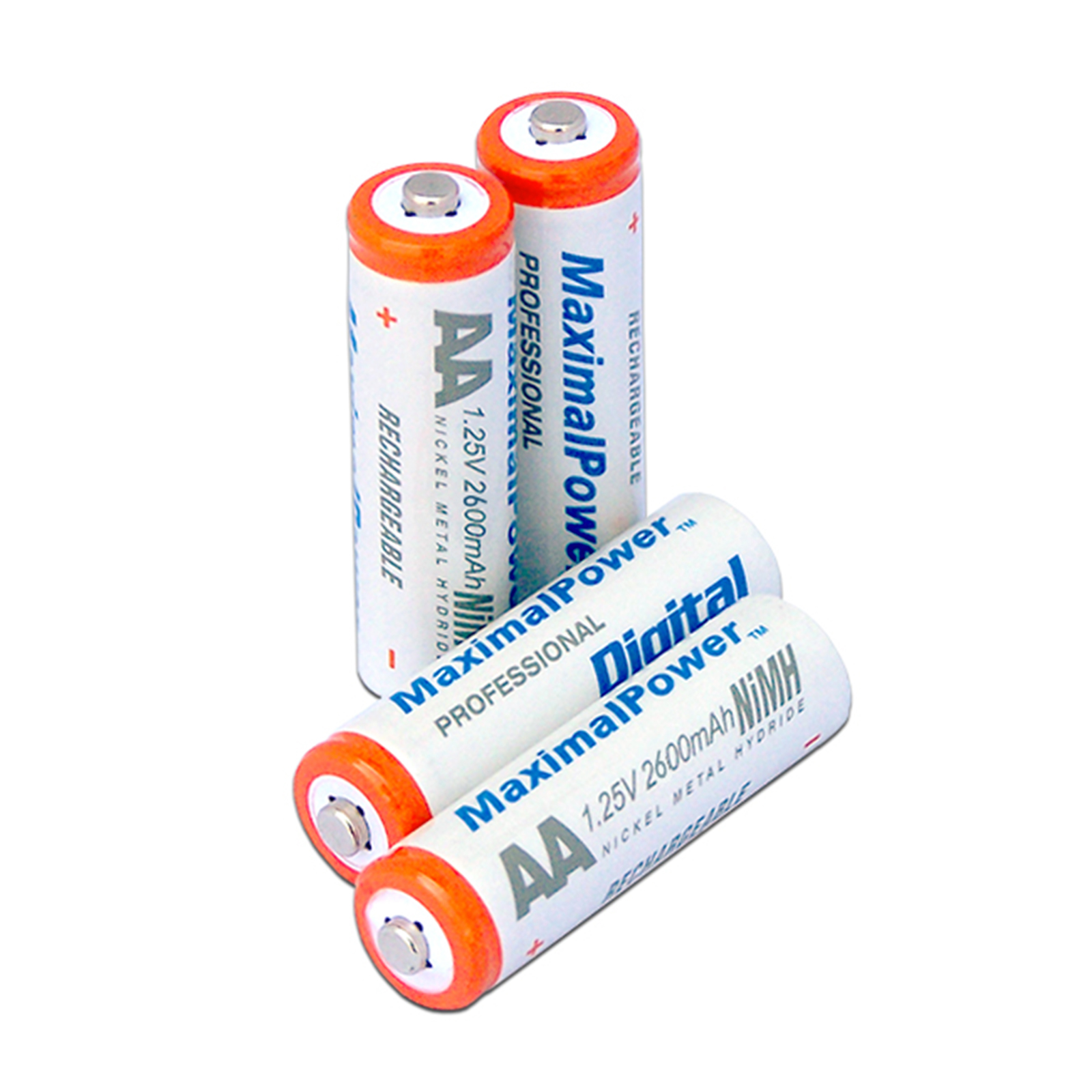MaximalPower High Quality AA 1.25v NiMH Rechargeable Batteries 4 Pack 2600mAh Free Shipping
