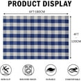 thumbnail image 2 of AllWays Plaza Cotton Buffalo Plaid Rug 4'x6' Blue and White Hand Woven Checked Rug Washable Doormats Indoor Outdoor Rugs for Layered Front Door Mats, Porch, Kitchen, Farmhouse, Entryway, 2 of 16