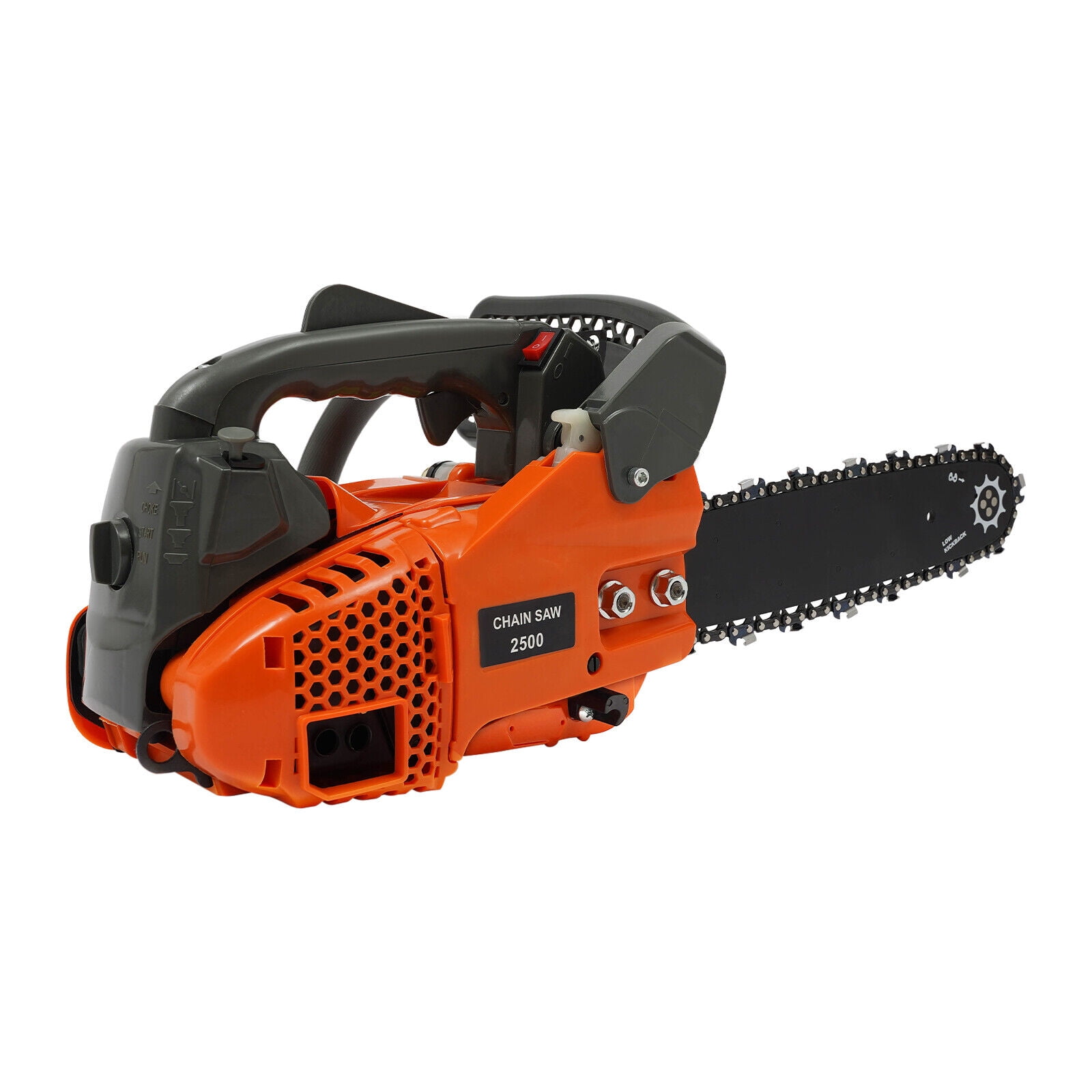 22*8.3 in Equipped With 1.22 hp And 25.4CC Displacement 900W 9000rpm Top Handle Chainsaw, Gasoline Chainsaw, 2-Stroke Engine Chainsaw