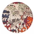 thumbnail image 3 of Unique Loom Haerfest Collection Area Rug - Kenya (3' 3" Round Multi/Light Brown), 3 of 7