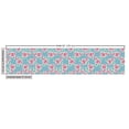 thumbnail image 3 of Flowers Fabric by the Yard Upholstery, Beauty Romantic Roses Along Leaves Pattern Blue Horizontal Stripes Natural Art, Decorative Fabric for DIY and Home Accents, Multicolor by Ambesonne, 3 of 5