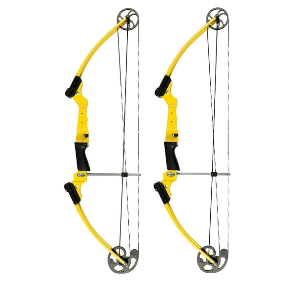 Genesis Archery Original Adjustable Right Handed Bow, Yellow (2 Pack)