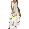 thumbnail image 1 of Vestido sin mangas con estampado de frutas de limón y mosaico de estilo mediterráneo de cítricos de verano para mujer 2024, 1 of 7