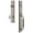 Satin Nickel, variant on Grandeur 849050 Carre Solid Brass Rose Dummy Full Plate 'C' Grip Handleset - Brass