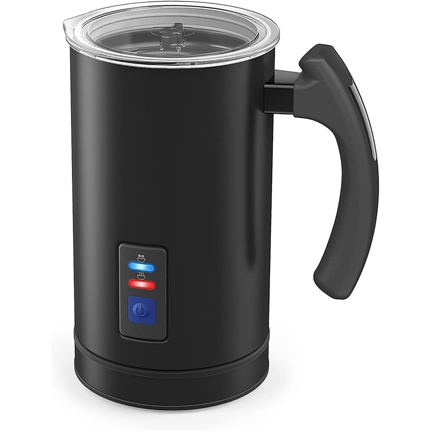 Milk Frother, Stainless Steel Milk Steamer with Hot &Cold Milk Functionality, Automatic Foam