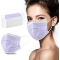 50PCS Face Masks Disposable for Adults, Breathable 3-Ply Solid Mask ...