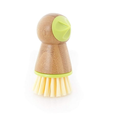 Potato Brush - Tater Mate Bamboo Potato Brush with Eye Remover, Green, Scrubs spuds clean with tough bristles By Full Circle
