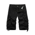 thumbnail image 3 of Mens Cargo Shorts 5 Inch Plus Size Shorts Big Tall Multi Pocket Utility Work Shorts Relaxed Fit Summer Shorts Black 48, 3 of 3