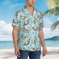 thumbnail image 2 of KLL Men's Hawaiian Shirt Short Sleeve Button Down Beach Shirts-Cute Otters, 2 of 5